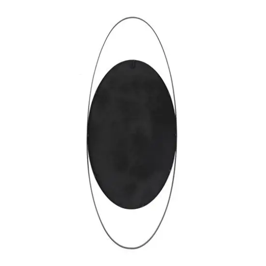 Black Contemporary Wall Mirror, 16" x 2" x 42" {5}
