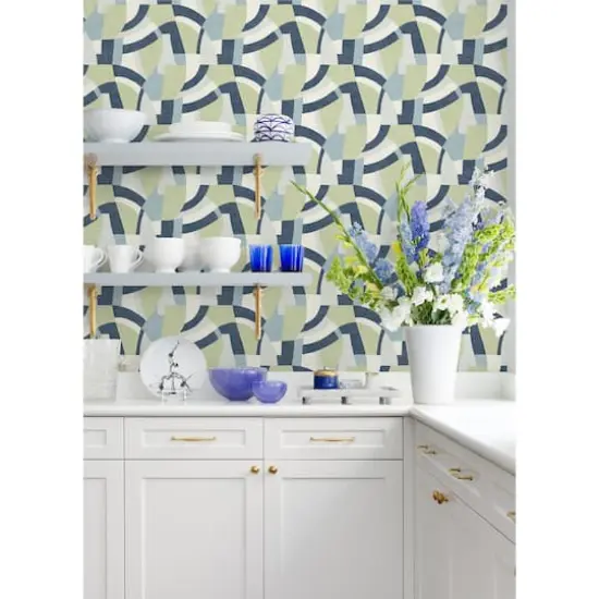 RoomMates Melbourne Peel & Stick Wallpaper Teal {4}