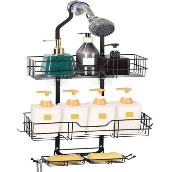 Over Head Shower Caddy Basket with Hook {3}