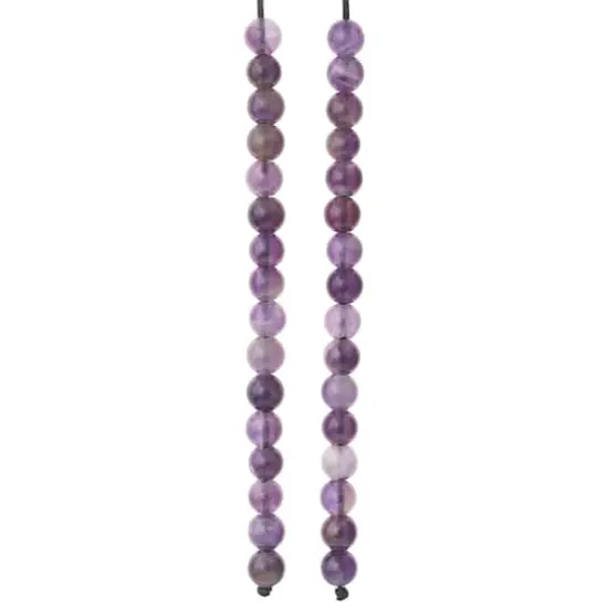 Purple Large Hole Amethyst Round Beads by Bead Landing&trade;, 8mm {4}