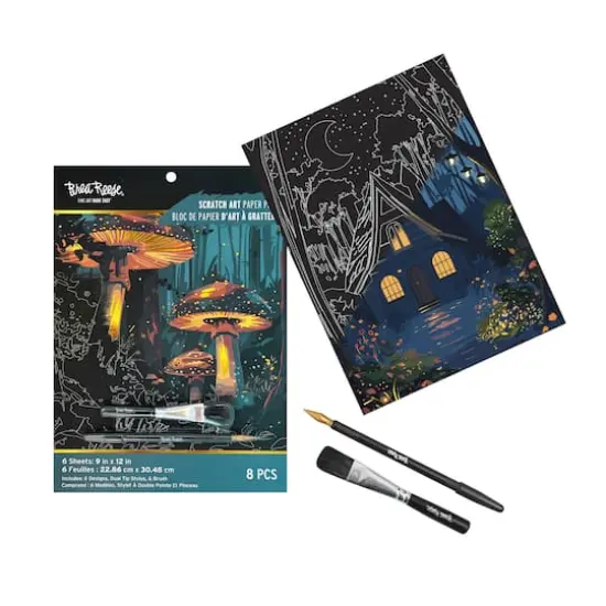 Brea Reese&trade; 9" x 12" Magical Forest Scratch Art Paper Pad {4}