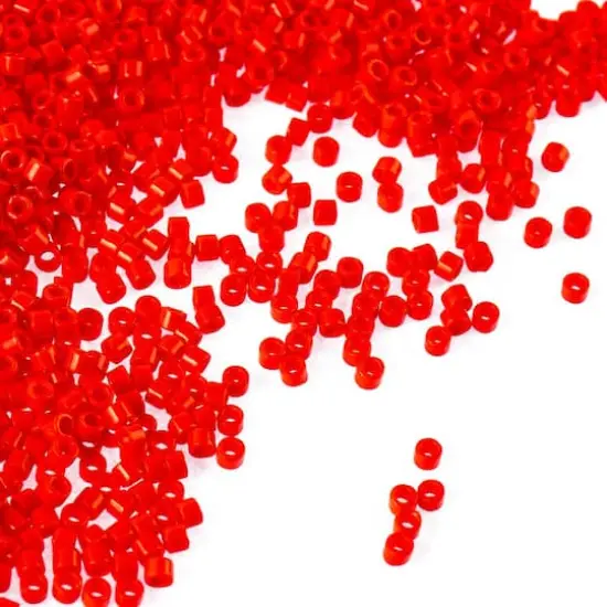 Miyuki Delica Glass Round Seed Beads, 11/0 Red {1}