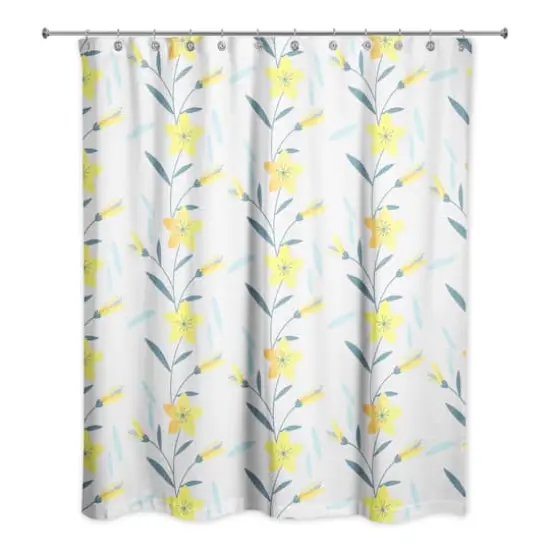 Spring Pattern Shower Curtain White {3}