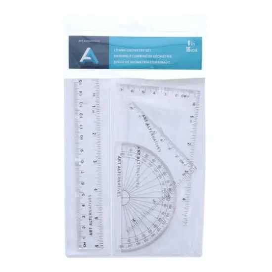 Art Alternatives Combo Geometry Set with 6" Ruler {1}