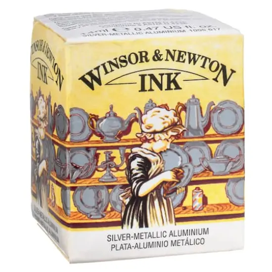 Winsor & Newton&reg; Drawing Ink, 14mL Silver {1}