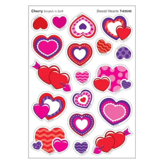 Trend Enterprises&reg; Sweet Hearts Stinky Stickers&reg;, 6 Packs of 72 {1}