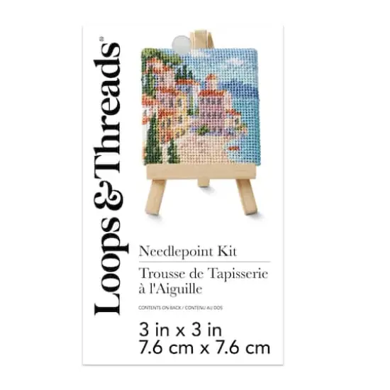 3" x 3" Portofino Needlepoint Kit with Easel by Loops & Threads&reg; {3}