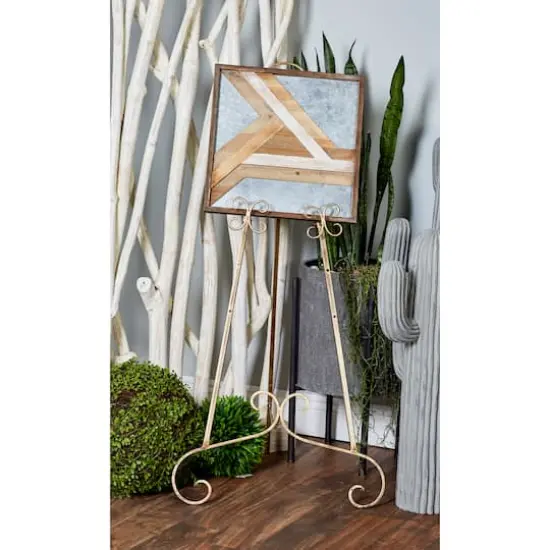 46'' Traditional Iron Easel Gold {7}