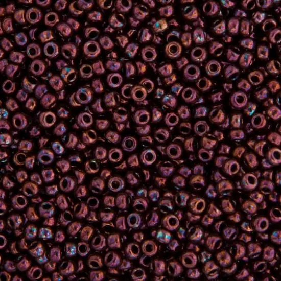 Miyuki&reg; 11/0 Glass Seed Beads, 22g Raspberry Opaque Metallic {1}