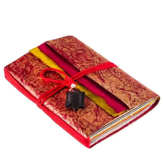 Lama Li Mixed Media Crackle Journal, 6" x 8" {7}