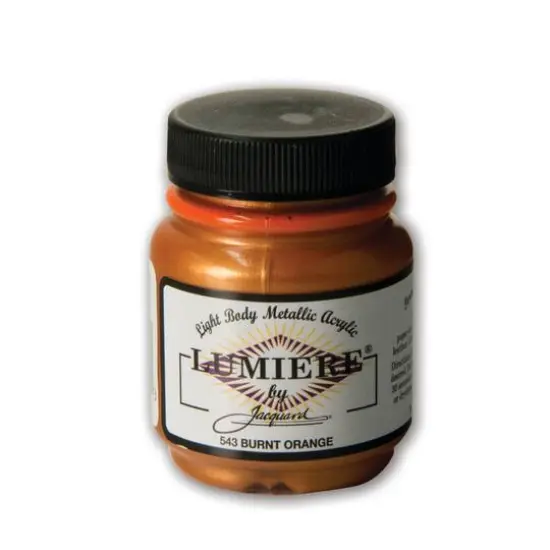 Jacquard Lumiere Metallic Acrylic Paint, 2.25oz. Burnt Orange {1}