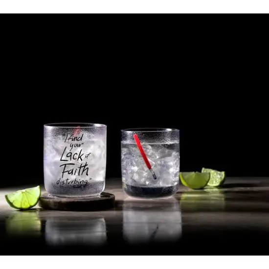 JoyJolt® Star Wars™ 10oz. New Hope Darth Vader Red Lightsaber Short Drinking Glass, 2ct. {5}