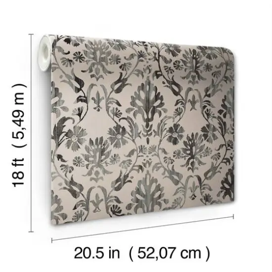 RoomMates Blooming Damask Peel & Stick Wallpaper Taupe {10}