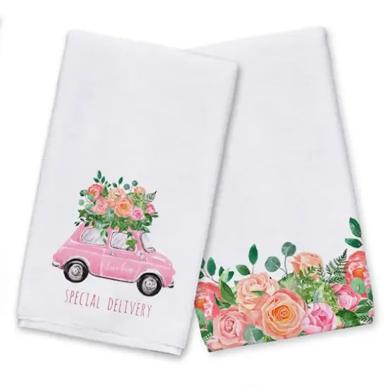 Flower Delivery Tea Towel Set {1}