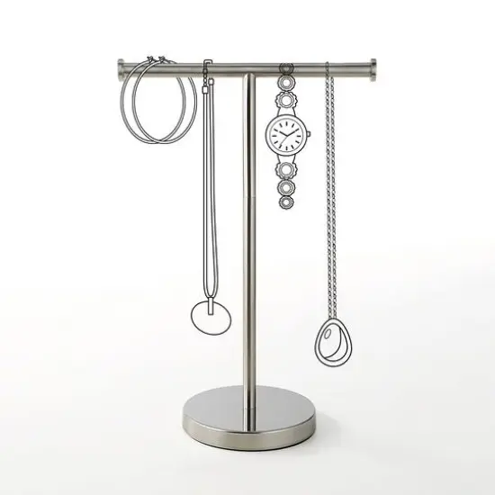 SunnyPoint 17" Silver Heavy Weight Hand Towel Rack & Accessories Jewelry Stand {4}
