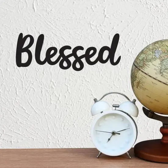Leisure Arts&reg; Vinyl Blessed Black Wall Decal {3}