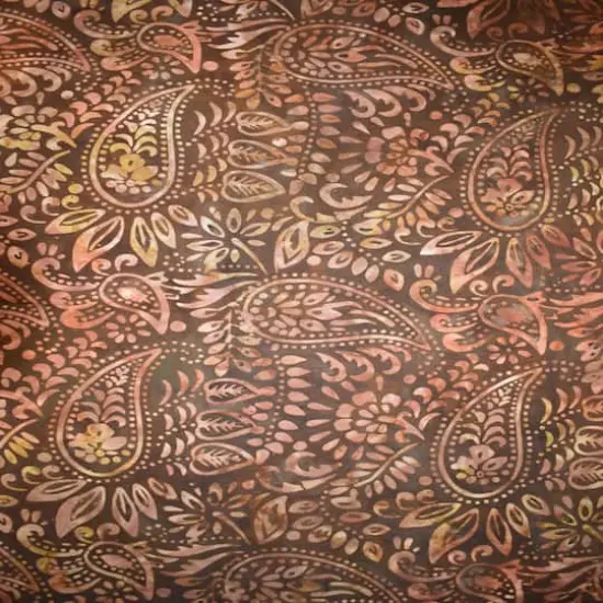 Feldman Premium Indonesian Batik Brown Paisley Fabric {4}