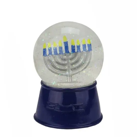 5.5" Hanukkah Menorah Snow Globe {1}