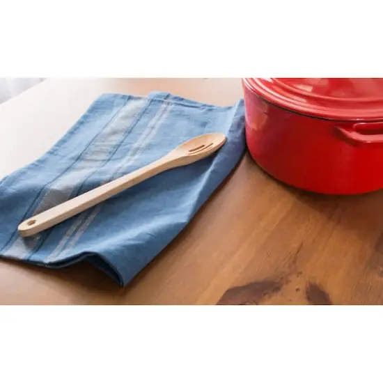 DII&reg; Blue Chambray French Stripe Woven Dishtowel, 3ct. {4}