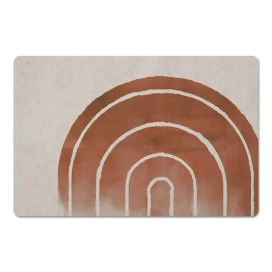 Terracotta Watercolor Rainbow 27" x 18" Floor Mat {4}