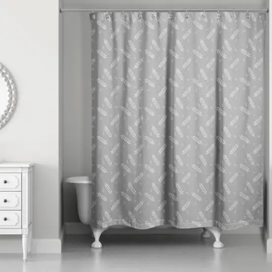 Wheat Pattern Shower Curtain Gray {1}