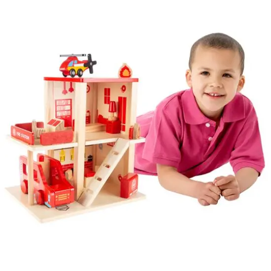 Toy Time Fire Station Playset {8}
