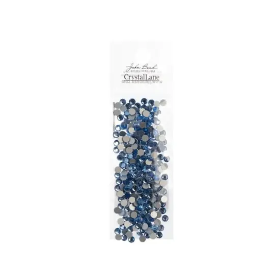 John Bead Crystal Lane SS16 Glass Round Flatback Rhinestones, 288ct. Light Sapphire {4}