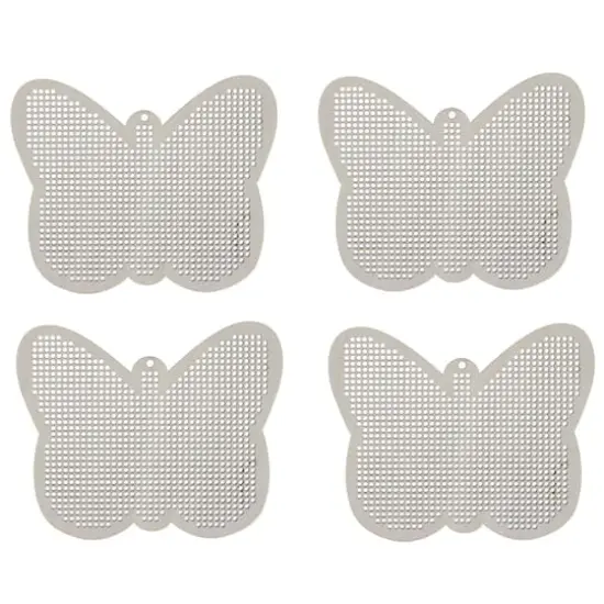 4" Butterfly Cross Stitch Wood Canvas, 4ct. by Loops & Threads&reg; {1}