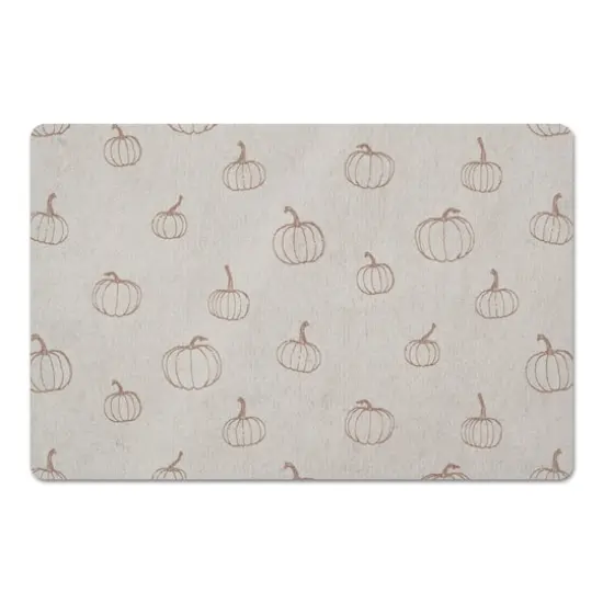 Dusty Rose Mini Pumpkin Pattern Floor Mat {1}