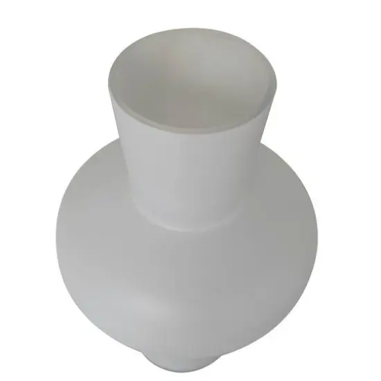 White Glass Trumpet Vase Set {6}