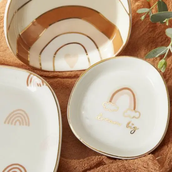 Kate Aspen Boho Rainbow Trinket Dish Set {6}