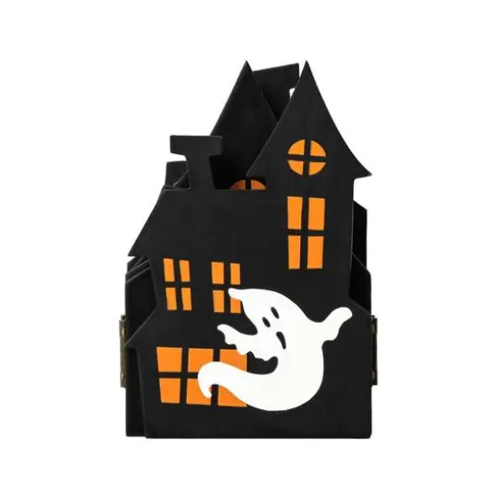 Glitzhome&reg; 2ft. Halloween Hinged Haunted House Table D&eacute;cor {8}