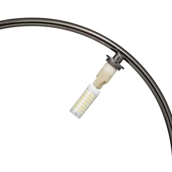 17.5" Marble Contemporary Abstract Accent Lamp Black {7}