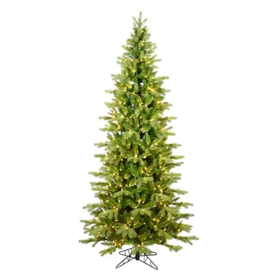 7.5ft. Pre-Lit Slim Balsam Spruce Artificial Christmas Tree, Warm White Low Voltage LED Lights {1}