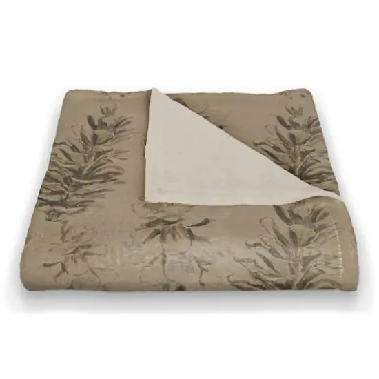 Pinecones on Brown Coral Fleece Blanket {3}