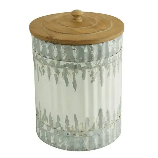 White Metal Farmhouse Decorative Jar Set {3}