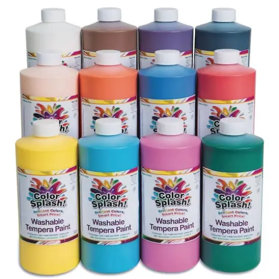 Color Splash!&reg; Washable 12 Color Tempera Paint Set, 16oz. {1}