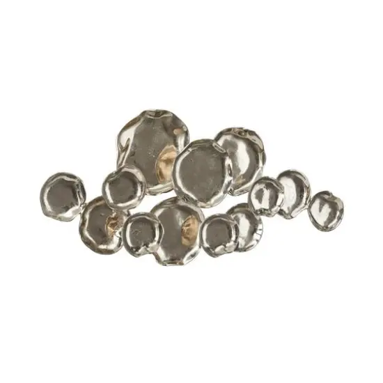 Silver Contemporary Abstract Wall Decor, 39" x 3" x 17" {3}