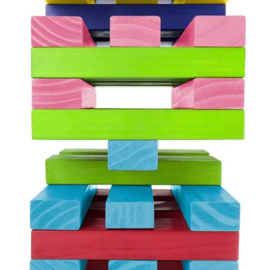 Toy Time Nontraditional Giant Wooden Blocks Tower Stacking Game {6}