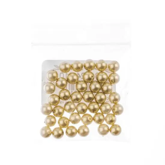 Preciosa Maxima 6mm Glass Nacre Pearls, 40ct. Vanilla {3}