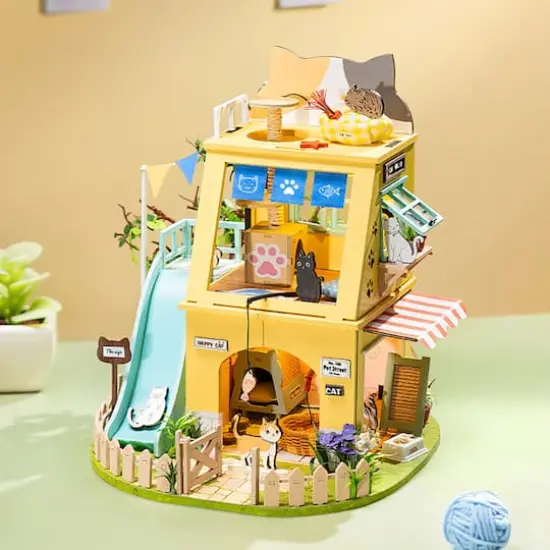 Rolife® Cat House DIY Miniature House Kit {9}