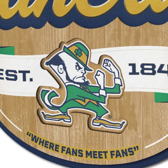 NCAA Fan Cave Sign Notre Dame Fighting Irish {6}