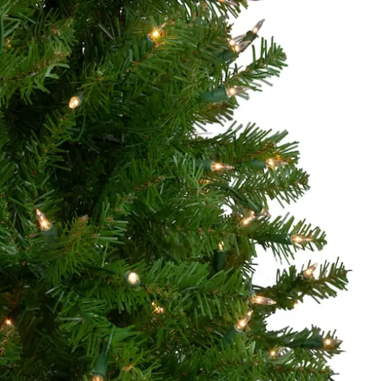 4' Pre-Lit Northern Pine Full Artificial Christmas Tree - Clear Lights {4}