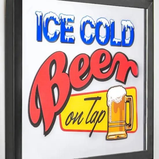 Ice Cold Beer On Tap Printed Accent Mirror {4}
