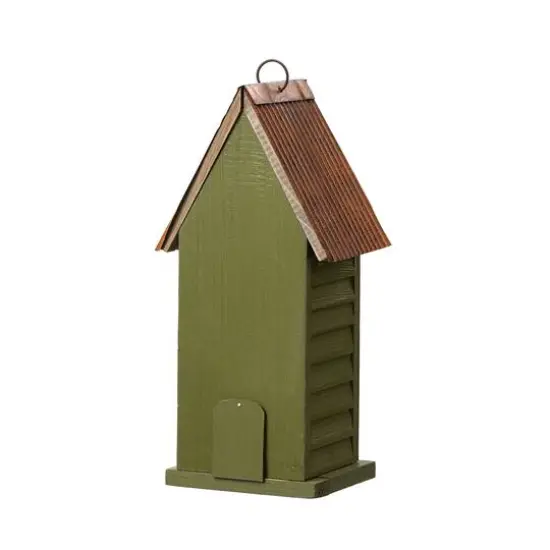 Glitzhome&reg; 14.75" Distressed Wood HOME Birdhouse {7}