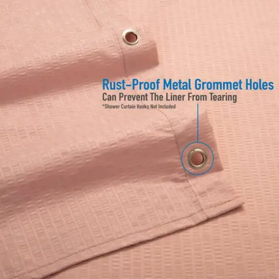 Bath Bliss Microfiber Soft Touch Dash Design Shower Curtain Liner Blush {6}