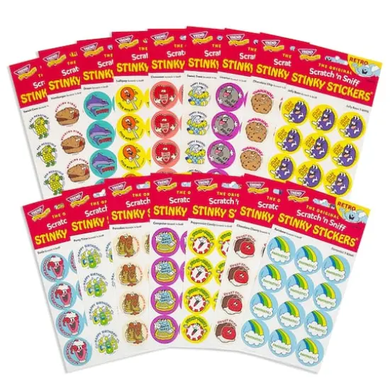 TREND Enterprises&reg; Retro Scratch 'n Sniff Stinky Stickers&reg; Summer 2024 Collector Combo Set {1}