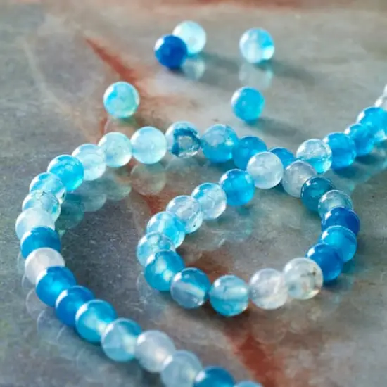 Blue Agate Round Beads, 4mm by Bead Landing&trade; {3}