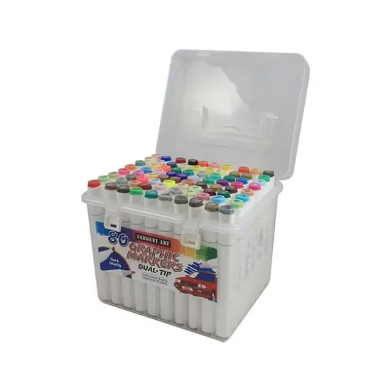 Sargent Art&reg; 80-Piece Dual-Tip Triangular Marker Set {1}