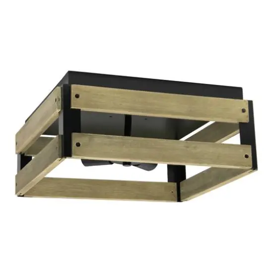 Lalia Home 14" Barnlit 4-Light Decorative Squared Metal Flush Mount {7}